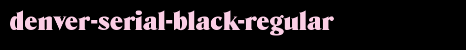 Denver-Serial-Black-Regular.ttf
(Art font online converter effect display)