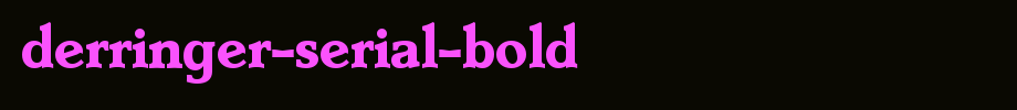 Derringer-Serial-Bold.ttf
(Art font online converter effect display)