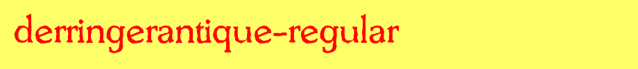 DerringerAntique-Regular.ttf(字体效果展示)