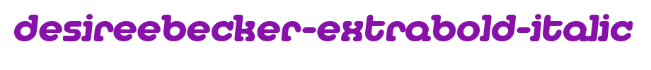 DesireeBecker-ExtraBold-Italic.ttf
(Art font online converter effect display)