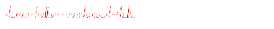 Devon-Hollow-Condensed-Italic.ttf
(Art font online converter effect display)