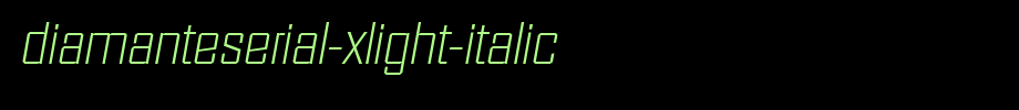DiamanteSerial-Xlight-Italic.ttf(艺术字体在线转换器效果展示图)