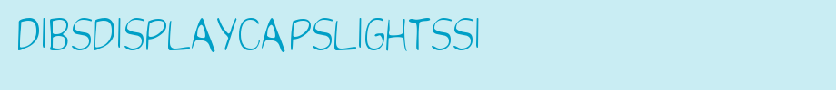 DibsDisplayCapsLightSSi.ttf(字体效果展示)