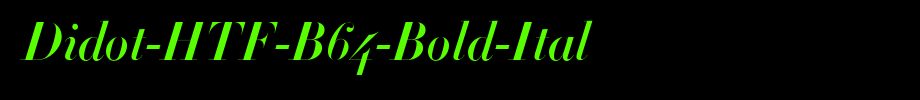 Didot-HTF-B64-Bold-Ital_英文字体字体效果展示