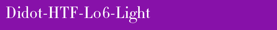 Didot-HTF-L06-Light_ English font
