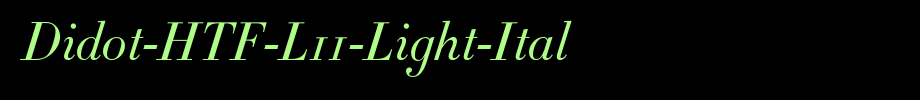 Didot-HTF-L11-Light-Ital_ English font
(Art font online converter effect display)