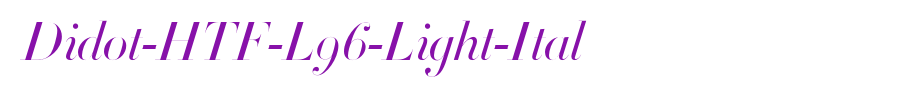Didot-HTF-L96-Light-Ital_ English font
(Art font online converter effect display)