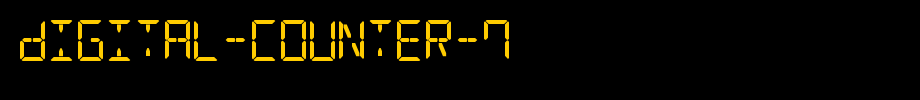 Digital-Counter-7.ttf
(Art font online converter effect display)