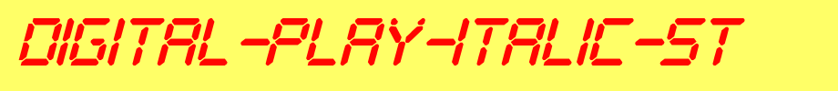Digital-Play-Italic-St.ttf(艺术字体在线转换器效果展示图)
