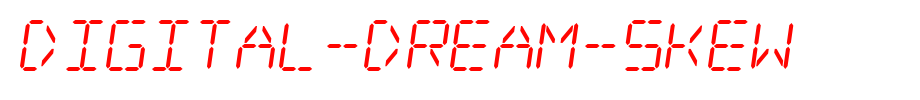 Digital-dream-Skew_英文字体字体效果展示