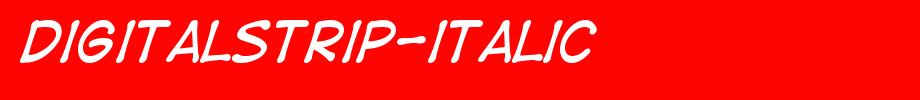 DigitalStrip-Italic_ English font
