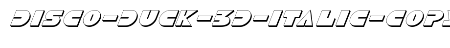Disco-Duck-3D-Italic-copy-1-.ttf(艺术字体在线转换器效果展示图)