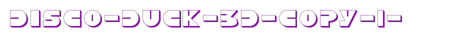 Disco-Duck-3D-copy-1-.ttf(艺术字体在线转换器效果展示图)