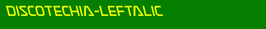 Discotechia-Leftalic.ttf(艺术字体在线转换器效果展示图)