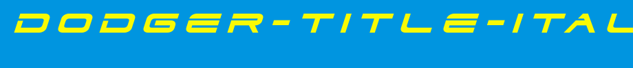 Dodger-Title-Italic.ttf(艺术字体在线转换器效果展示图)