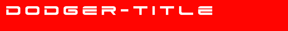 Dodger-Title.ttf(艺术字体在线转换器效果展示图)