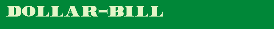 Dollar-Bill.ttf(字体效果展示)