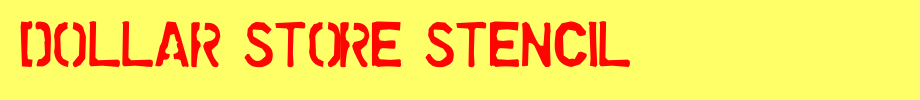 Dollar-Store-Stencil.ttf
(Art font online converter effect display)