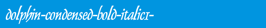 Dolphin-Condensed-Bold-Italic1-.ttf(艺术字体在线转换器效果展示图)