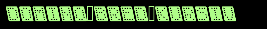 Domino-bred-kursiv.ttf(艺术字体在线转换器效果展示图)