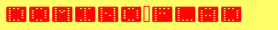 Domino-flad.ttf(字体效果展示)