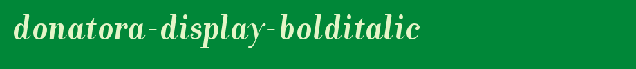 Donatora-Display-BoldItalic.ttf(艺术字体在线转换器效果展示图)