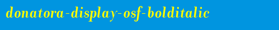 Donatora-Display-OSF-BoldItalic.ttf(字体效果展示)