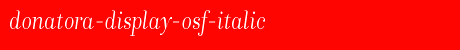 Donatora-Display-OSF-Italic.ttf(艺术字体在线转换器效果展示图)