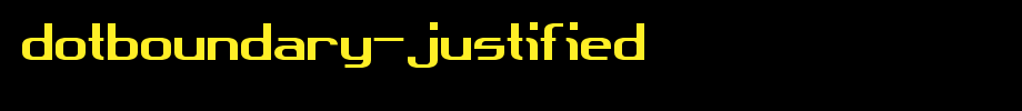 DotBoundary-Justified.otf(字体效果展示)