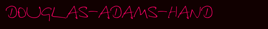 Douglas-Adams-Hand_英文字体(字体效果展示)