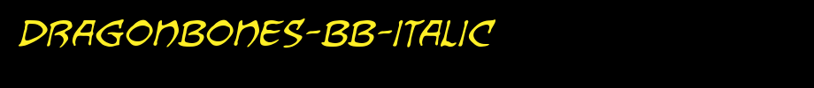 Dragonbones-BB-Italic.ttf(艺术字体在线转换器效果展示图)