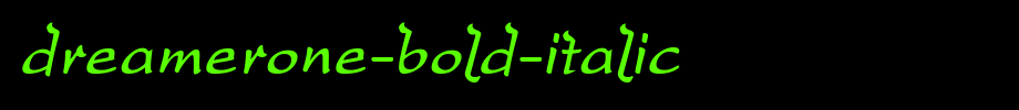 DreamerOne-Bold-Italic.ttf(字体效果展示)