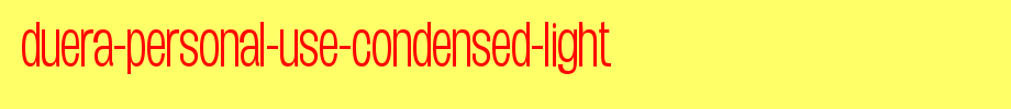 Duera-PERSONAL-USE-Condensed-Light.ttf(字体效果展示)