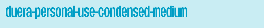 Duera-PERSONAL-USE-Condensed-Medium.ttf
(Art font online converter effect display)
