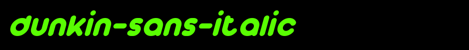 Dunkin-Sans-Italic.ttf(艺术字体在线转换器效果展示图)
