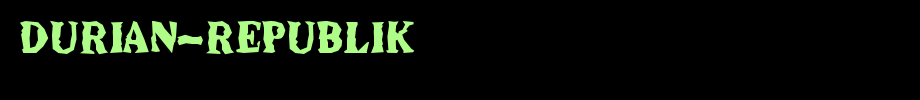 Durian-Republik_英文字体(艺术字体在线转换器效果展示图)