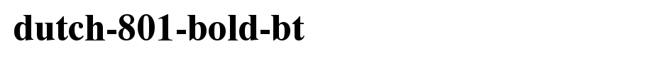 Dutch-801-Bold-BT_ English font