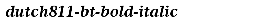 Dutch811-BT-Bold-Italic.ttf(字体效果展示)