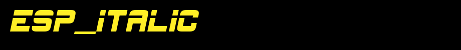 ESP_Italic_英文字体(艺术字体在线转换器效果展示图)