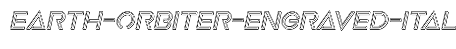 Earth-Orbiter-Engraved-Italic.ttf(艺术字体在线转换器效果展示图)