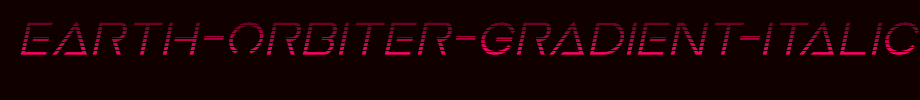 Earth-Orbiter-Gradient-Italic.ttf(字体效果展示)