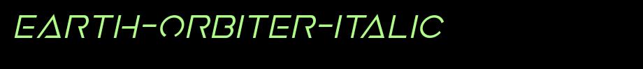 Earth-Orbiter-Italic.ttf(字体效果展示)