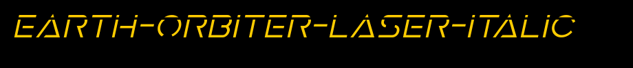 Earth-Orbiter-Laser-Italic.ttf(字体效果展示)
