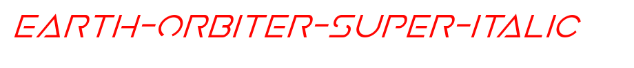 Earth-Orbiter-Super-Italic.ttf(艺术字体在线转换器效果展示图)