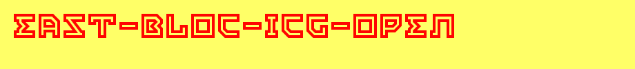 East-Bloc-ICG-Open.ttf
(Art font online converter effect display)