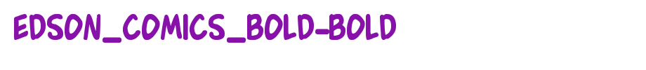 Edson_Comics_Bold-Bold.ttf(字体效果展示)