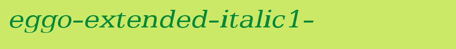 Eggo-Extended-Italic1-.ttf(艺术字体在线转换器效果展示图)