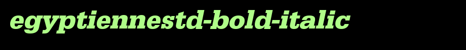 EgyptienneStd-Bold-Italic.ttf(艺术字体在线转换器效果展示图)