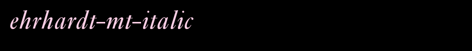 Ehrhardt-MT-Italic.ttf(艺术字体在线转换器效果展示图)