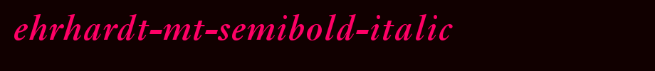 Ehrhardt-MT-SemiBold-Italic.ttf(艺术字体在线转换器效果展示图)